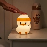 خرید، قیمت و مشخصات چراغ خواب شارژی سیلیکونی طرح اردک هدبند دار